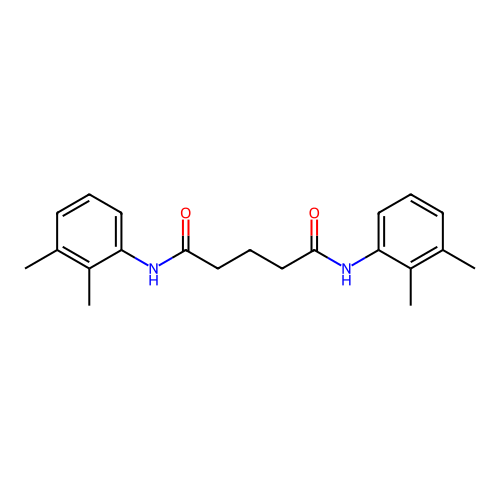 N,N'-bis(2,3-dimethylphenyl)pentanediamide structure