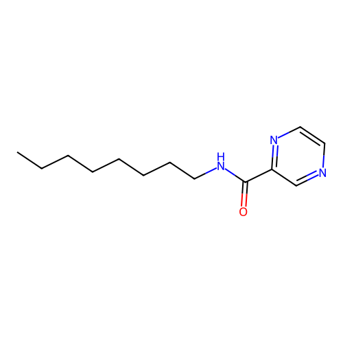 N-octylpyrazine-2-carboxamide structure