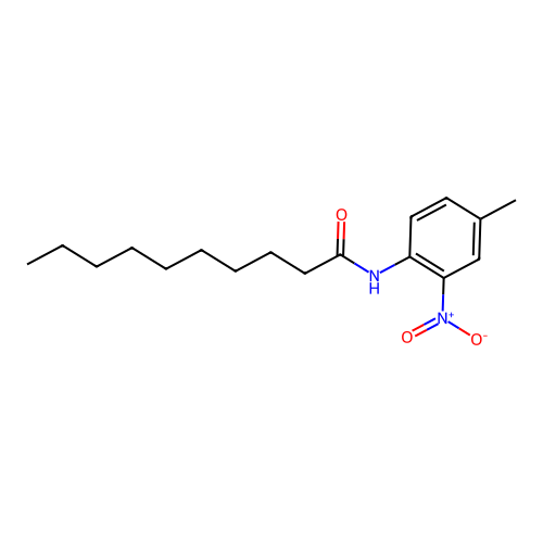 N-(4-methyl-2-nitrophenyl)decanamide structure