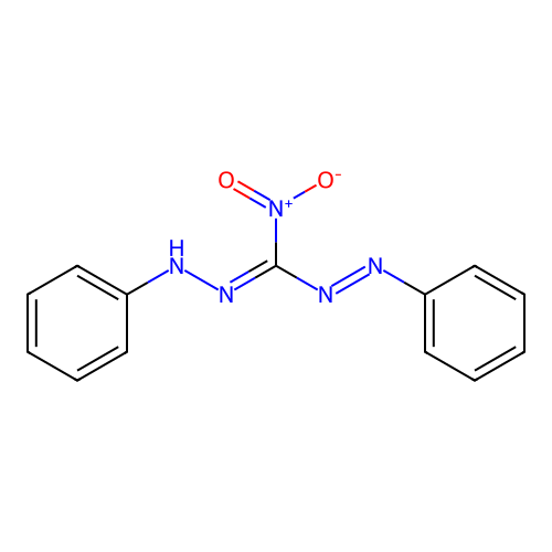 (Z,E)-3-nitro-1,5-diphenylformazan structure