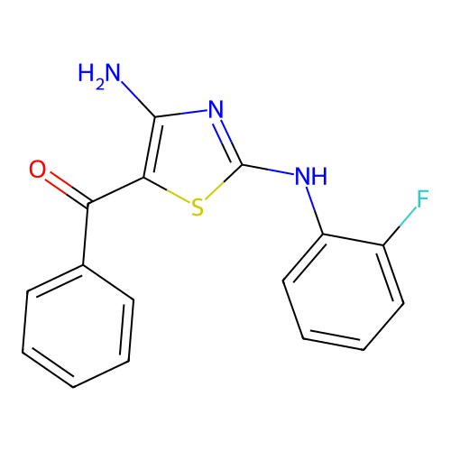 [4-Amino-2-(2-fluoroanilino)-1,3-thiazol-5-yl]-phenylmethanone structure