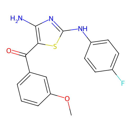 {4-Amino-2-[(4-fluorophenyl)amino]-1,3-thiazol-5-yl}(3-methoxyphenyl)methanone structure