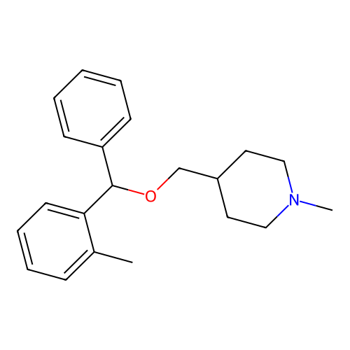 1-Methyl-4-{[(2-methylphenyl)(phenyl)methoxy]methyl}piperidine structure
