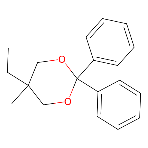 5-Ethyl-5-methyl-2,2-diphenyl-1,3-dioxane structure