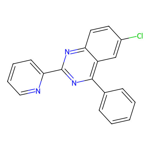 6-Chloro-4-phenyl-2-pyridin-2-ylquinazoline structure