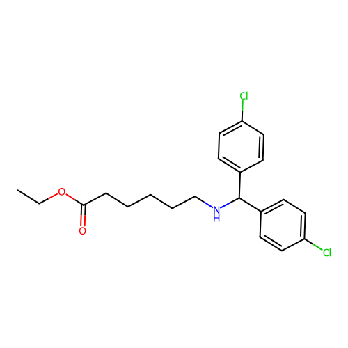 Ethyl 6-[bis(4-chlorophenyl)methylamino]hexanoate structure