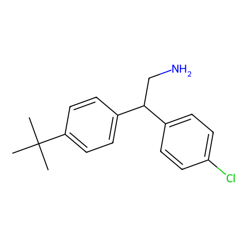 2-(4-Tert-butylphenyl)-2-(4-chlorophenyl)ethylamine structure