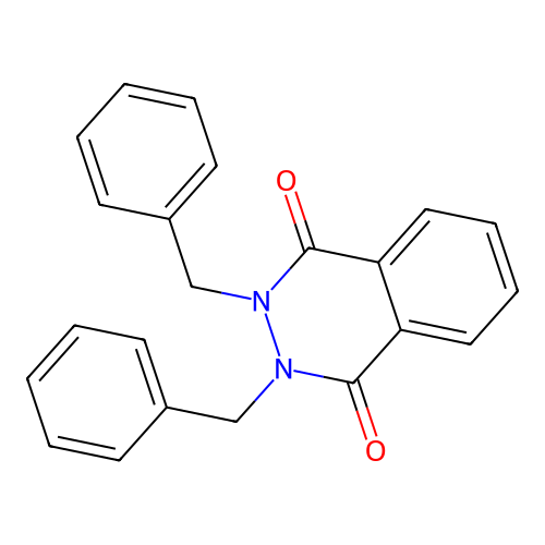 2,3-Dibenzyl-2,3-dihydrophthalazine-1,4-dione structure