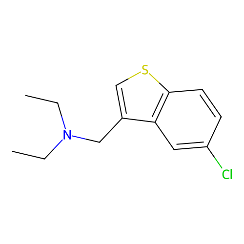 N-[(5-chloro-1-benzothien-3-yl)methyl]-N-ethylethanamine structure
