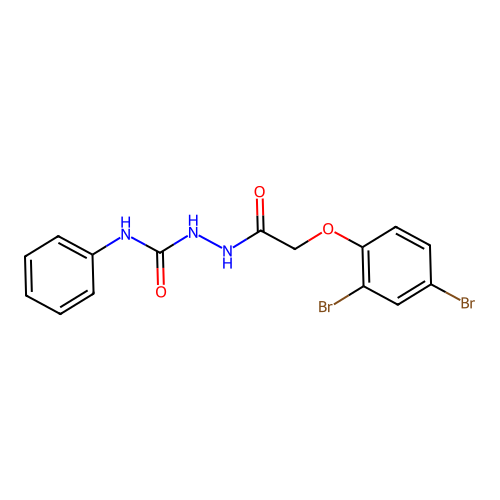 2-[(2,4-dibromophenoxy)acetyl]-N-phenylhydrazinecarboxamide structure