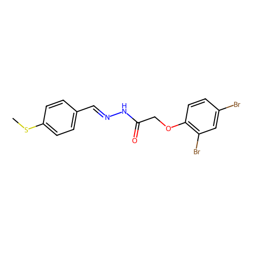 2-(2,4-dibromophenoxy)-N'-[4-(methylsulfanyl)benzylidene]acetohydrazide structure