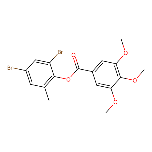 2,4-Dibromo-6-methylphenyl 3,4,5-trimethoxybenzoate structure