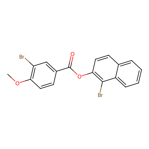 1-Bromo-2-naphthyl 3-bromo-4-methoxybenzoate structure