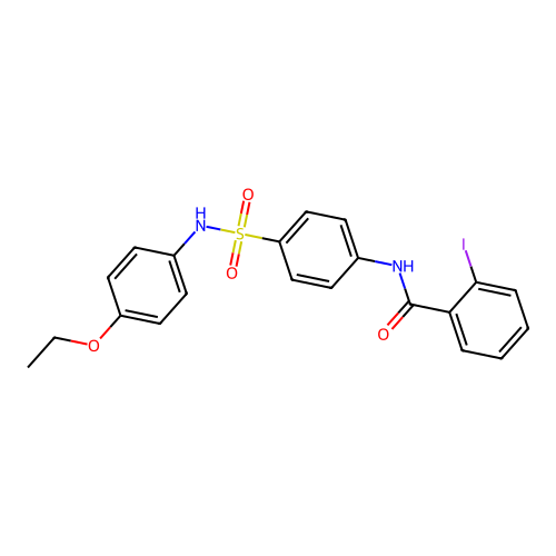 N-[4-[(4-ethoxyphenyl)sulfamoyl]phenyl]-2-iodobenzamide structure