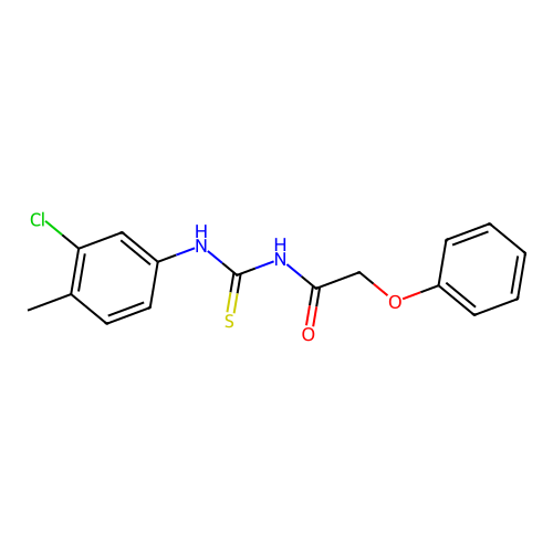 N-(3-chloro-4-methylphenyl)-N'-(phenoxyacetyl)thiourea structure