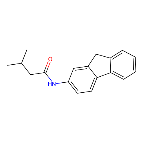 N-(9H-fluoren-2-yl)-3-methylbutanamide structure