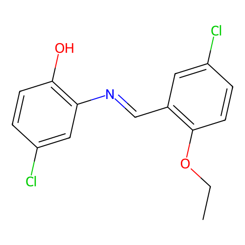 4-Chloro-2-[(5-chloro-2-ethoxybenzylidene)amino]phenol structure