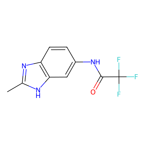 2,2,2-trifluoro-N-(2-methyl-1H-benzimidazol-5-yl)acetamide structure