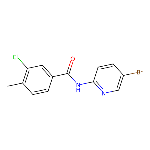 N-(5-bromopyridin-2-yl)-3-chloro-4-methylbenzamide structure
