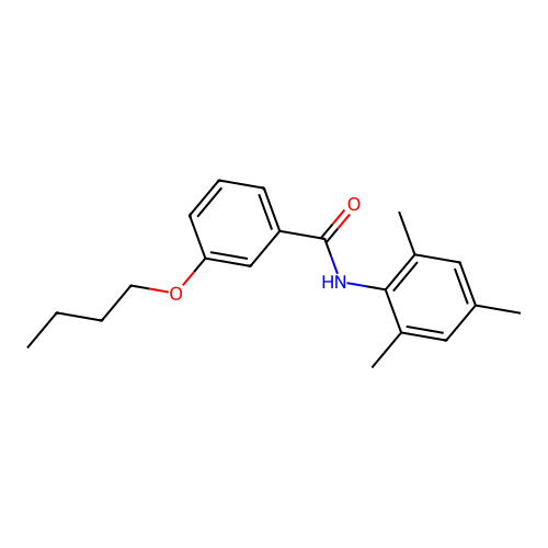 3-butoxy-N-(2,4,6-trimethylphenyl)benzamide structure