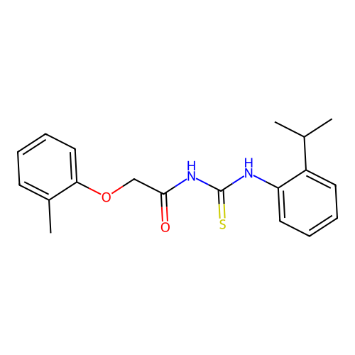 N-(2-isopropylphenyl)-N'-[(2-methylphenoxy)acetyl]thiourea structure