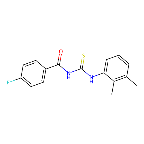 N-[(2,3-dimethylphenyl)carbamothioyl]-4-fluorobenzamide structure