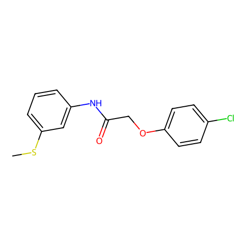 2-(4-chlorophenoxy)-N-[3-(methylsulfanyl)phenyl]acetamide structure