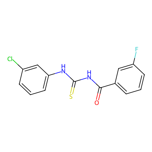 N-[(3-chlorophenyl)carbamothioyl]-3-fluorobenzamide structure