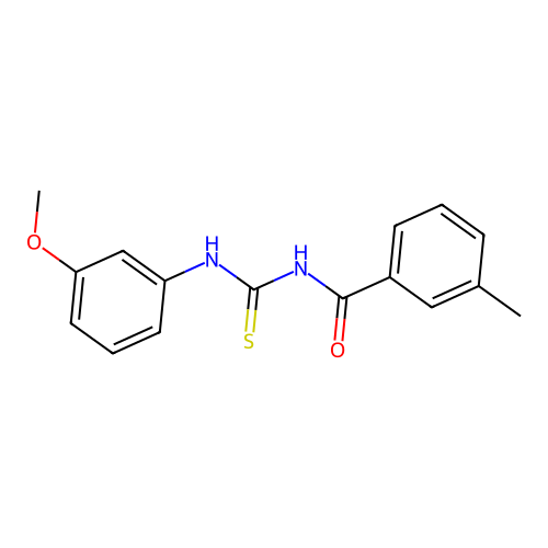 N-(3-methoxyphenyl)-N'-(3-methylbenzoyl)thiourea structure