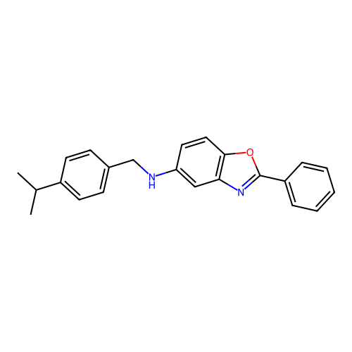N-(4-isopropylbenzyl)-N-(2-phenyl-1,3-benzoxazol-5-yl)amine structure