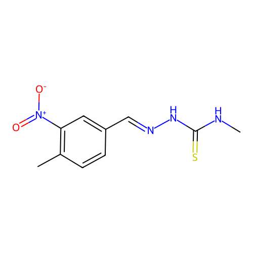1-Methyl-3-[(4-methyl-3-nitrophenyl)methylideneamino]thiourea structure