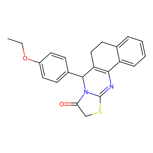 7-(4-ethoxyphenyl)-5,7-dihydro-6H-benzo[h][1,3]thiazolo[2,3-b]quinazolin-9(10H)-one structure