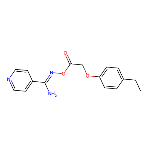 [[Amino(pyridin-4-yl)methylidene]amino] 2-(4-ethylphenoxy)acetate structure