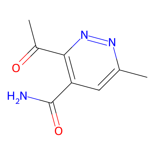 3-Acetyl-6-methylpyridazine-4-carboxamide structure
