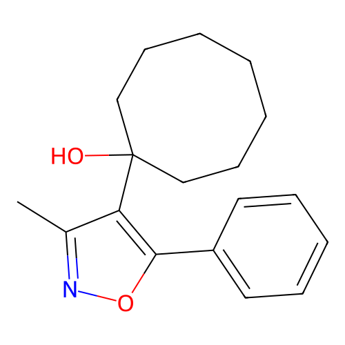 1-(3-Methyl-5-phenyl-4-isoxazolyl)cyclooctanol structure