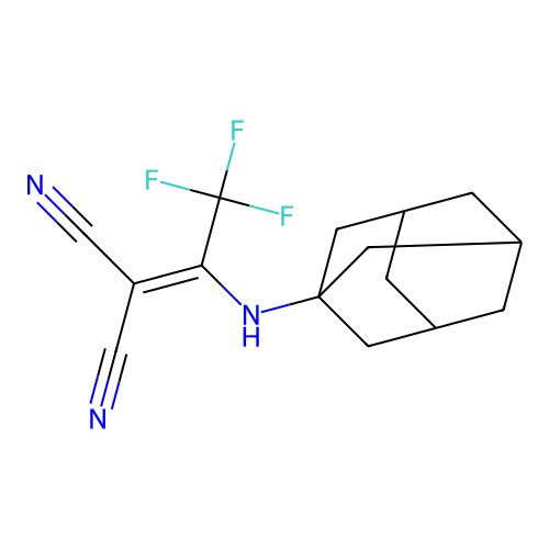 2-[1-(Adamantan-1-ylamino)-2,2,2-trifluoro-ethylidene]-malononitrile structure