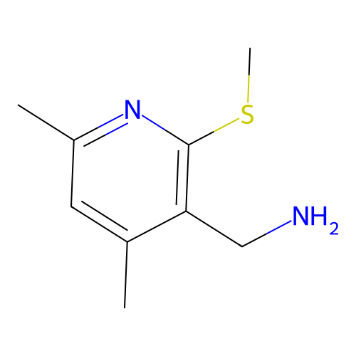 3-Aminomethyl-4,6-dimethyl-2-methylthiopyridine structure