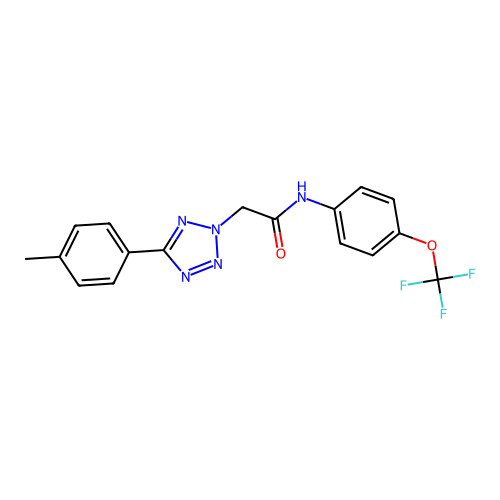 2-(5-p-Tolyl-tetrazol-2-yl)-N-(4-trifluoromethoxy-phenyl)-acetamide structure