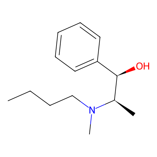 (1R,2R)-2-[butyl(methyl)amino]-1-phenylpropan-1-ol structure