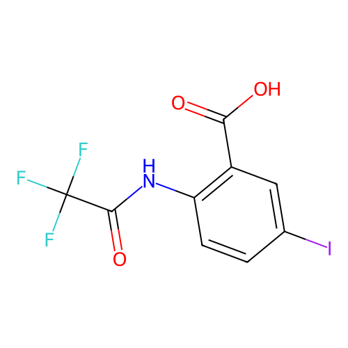 5-Iodo-2-(2,2,2-trifluoroacetamido)benzoic acid structure