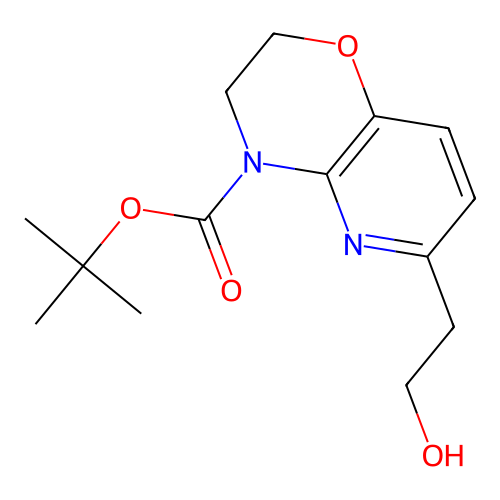 tert-butyl 6-(2-hydroxyethyl)-2H-pyrido[3,2-b][1,4]oxazine-4(3H)-carboxylate structure