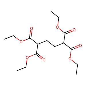 Tetraethyl butane-1,1,4,4-tetracarboxylate structure
