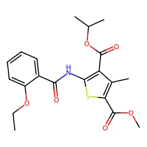 2-O-methyl 4-O-propan-2-yl 5-[(2-ethoxybenzoyl)amino]-3-methylthiophene-2,4-dicarboxylate structure