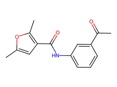 N-(3-acetylphenyl)-2,5-dimethylfuran-3-carboxamide structure