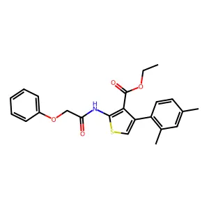 Ethyl 4-(2,4-dimethylphenyl)-2-[(phenoxyacetyl)amino]thiophene-3-carboxylate structure