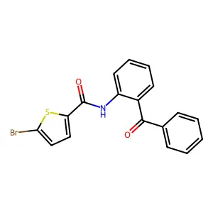 N-(2-benzoylphenyl)-5-bromo-2-thiophenecarboxamide structure