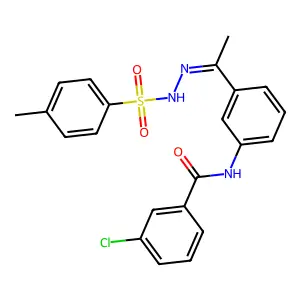 4-Methylbenzenesulfonic acid 2-[1-[3-[(3-chlorobenzoyl)amino]phenyl]ethylidene]hydrazide structure