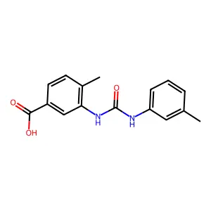 4-Methyl-3-({[(3-methylphenyl)amino]carbonyl}amino)benzoic acid structure