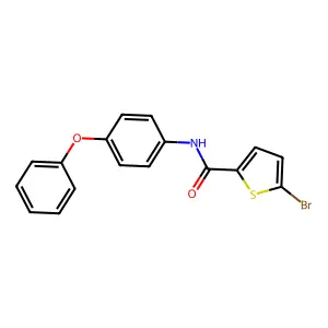 5-bromo-N-(4-phenoxyphenyl)thiophene-2-carboxamide structure