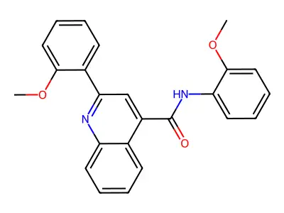 N,2-bis(2-methoxyphenyl)quinoline-4-carboxamide structure